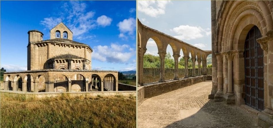 La chiesa e il portico di santa maria di eunate