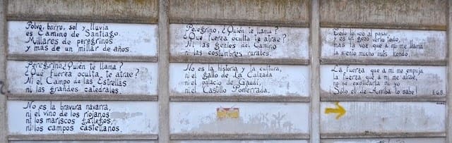 Poesia scritta su un muro di najera
