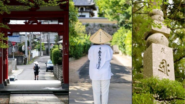 pellegrini sul pellegrinaggio di Shikoku