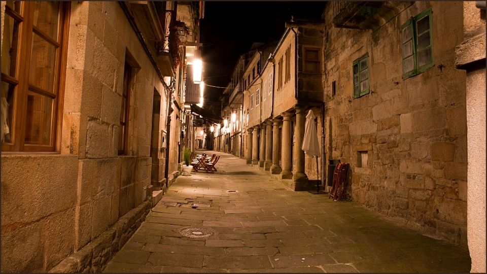 una strada del centro di Pontevedra